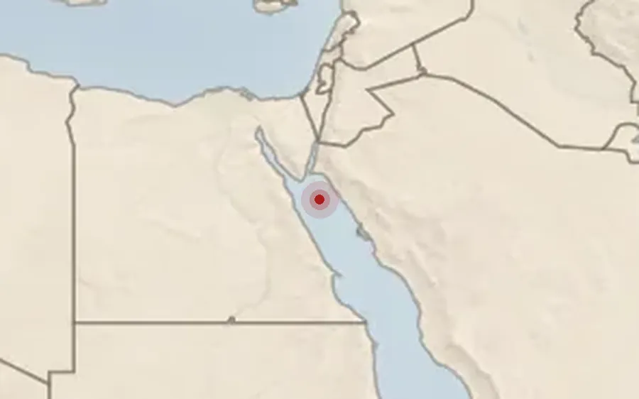 Egipto en el mapa, con el Nilo y el mar Rojo