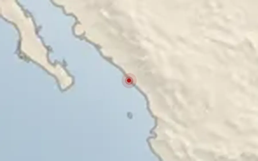 La costa de Sinaloa en el mapa, con Mazatlán al centro