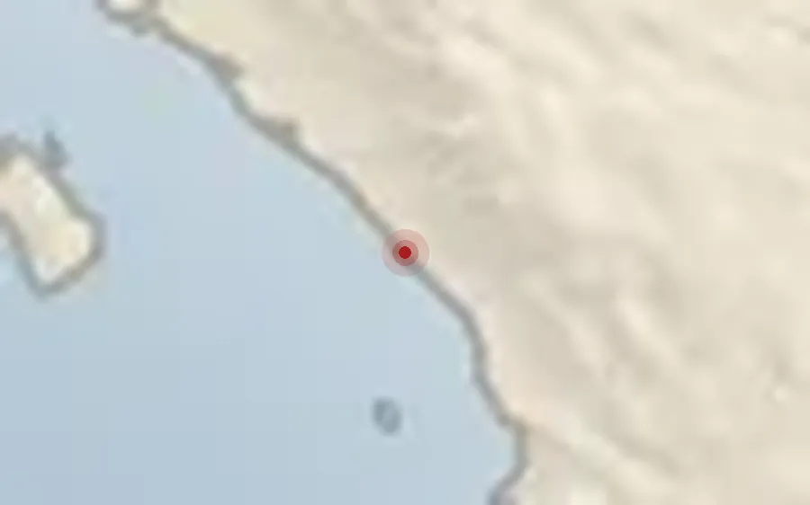 Mazatlán en el mapa, en la costa de Sinaloa
